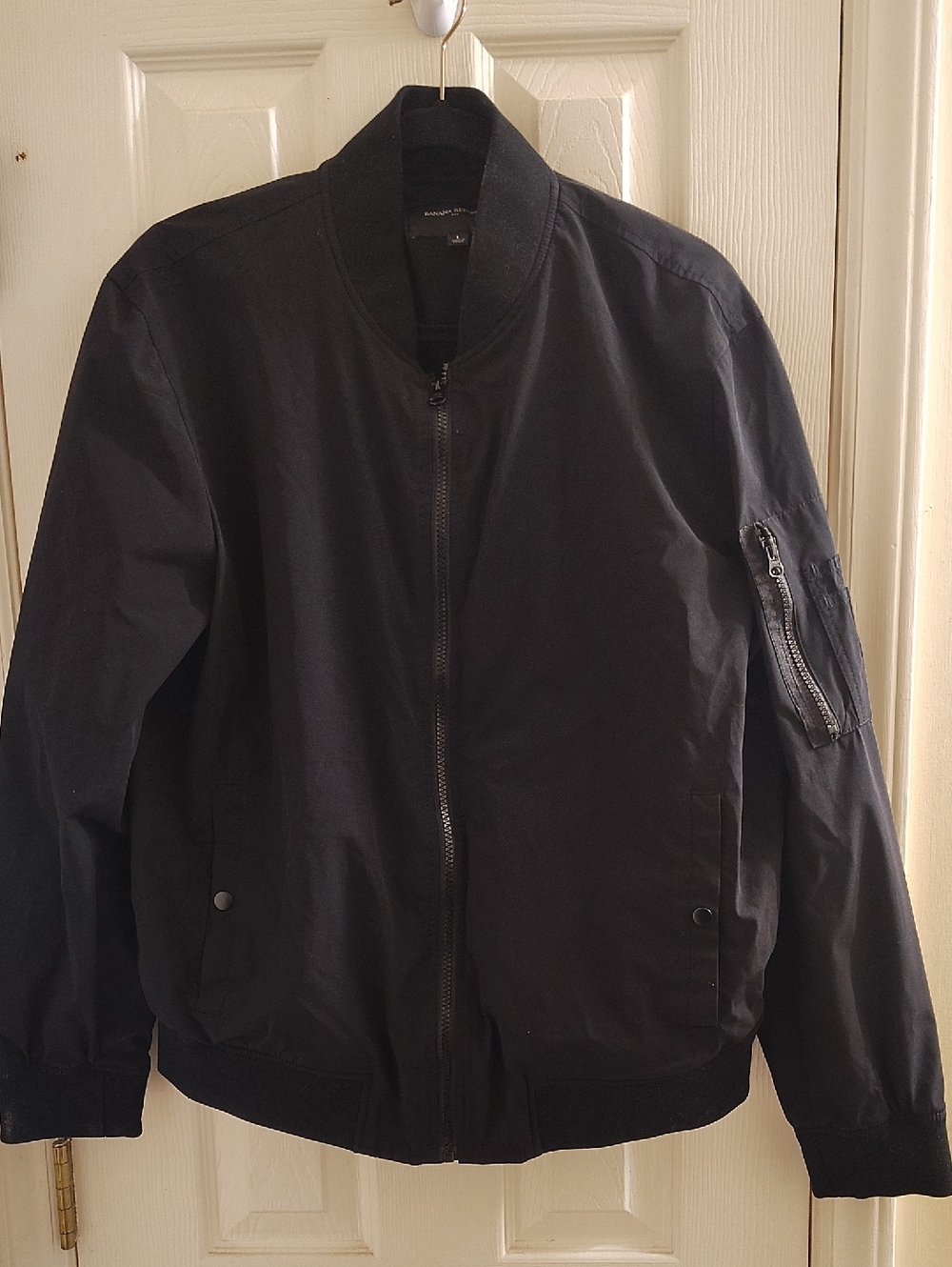 Banana Republic Men's Black Bomber Jacket